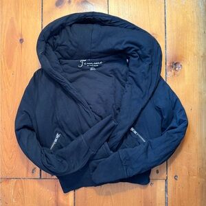 DKNY Soft Black Cropped Hoodie